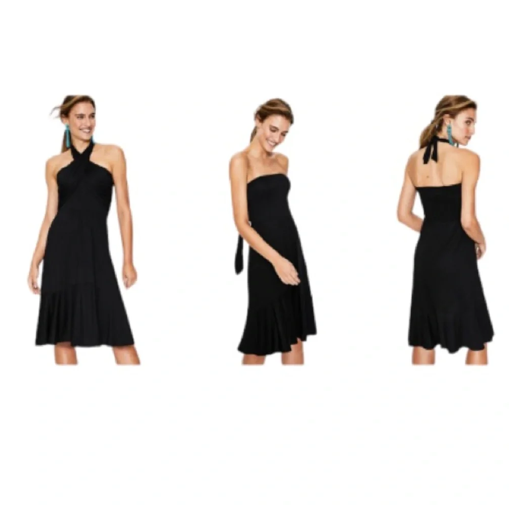 Boden Black Halter Dress - Picture 1 of 9